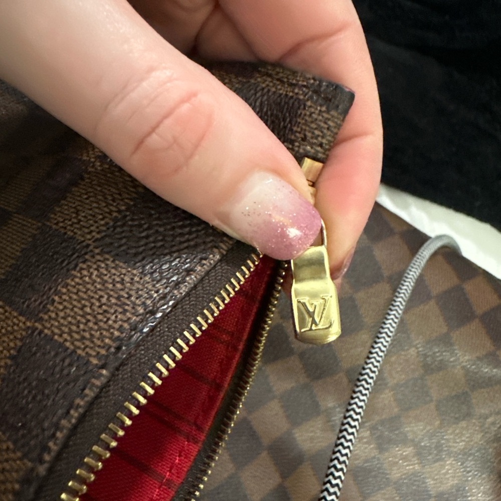 Louis Vuitton 2018 Damier Ebene Neverfull MM w Pouch (JD0138) - Picture 6 of 7